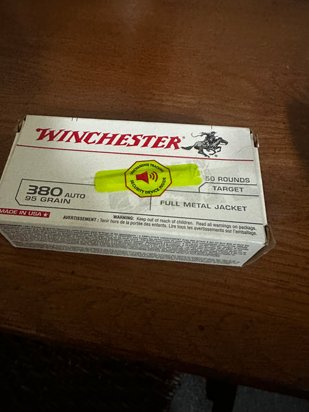 Winchester 380 Auto Target Ammo FMJ